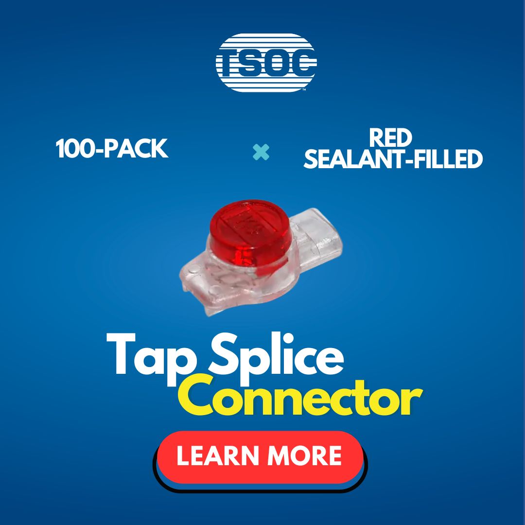 Plain Splice B Connector for 18-24 AWG Wire - 100pcs/Pack, White